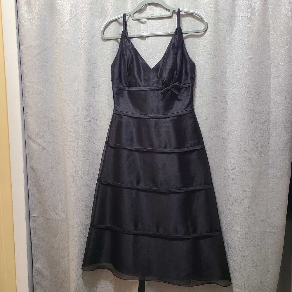 alfred sung black bridesmaid dress | Dresses | Alfred Sung Tiered Sleeveless Midi Semi Formal Size 6 Euc 14257L4686 Womens Black Mother's Day Color:Vintage Mauve
